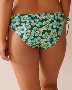 la Vie en Rose A Splashing Escape|Eco-conscious Swimwear></noscript>Recycled Fibers Cross-Tie Bikini Bottom Aqua Flora