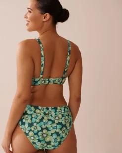 la Vie en Rose A Splashing Escape|Supportive Swimwear>Recycled Fibers D Cup Bralette Bikini Top Aqua Flora