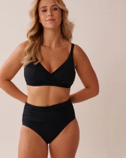 la Vie en Rose Always So Chic|Supportive Swimwear>D Cup Bralette Bikini Top Black