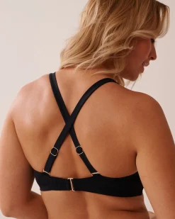 la Vie en Rose Always So Chic|Supportive Swimwear></noscript>D Cup Bralette Bikini Top Black