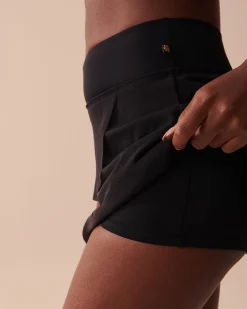la Vie en Rose Always So Chic|Black Swimwear></noscript>Mesh Skirt Bikini Bottom Black