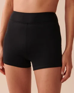 la Vie en Rose Always So Chic|Black Swimwear>Mid-rise Boyleg Bikini Bottom Black