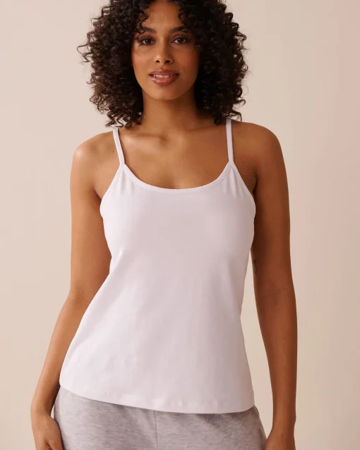 la Vie en Rose Cotton Pajamas|Tops>Coton Cami White