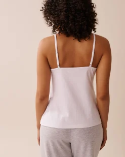 la Vie en Rose Cotton Pajamas|Tops>Coton Cami White