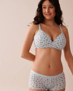 la Vie en Rose Cotton Panties|Boyshort></noscript>Cotton Boyleg Panty Pale Blue/Cherry