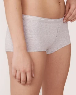 la Vie en Rose Cotton Panties|Boyshort>Cotton Boyleg Panty Grey