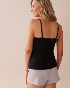 la Vie en Rose Cotton Pajamas|Tops>Cotton Cami Black