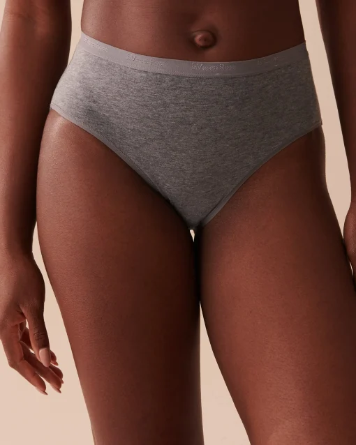la Vie en Rose Cotton Panties|High Waist>Cotton High Waist Bikini Panty Grey