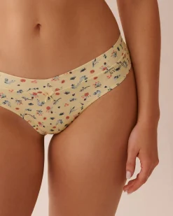 la Vie en Rose Cotton Panties|Thong>Cotton Thong Panty Spring Bouquet