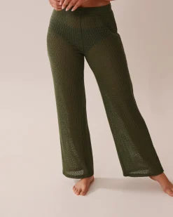 la Vie en Rose Texture Play|On Neutral Ground></noscript>Crochet Pants Olive Green