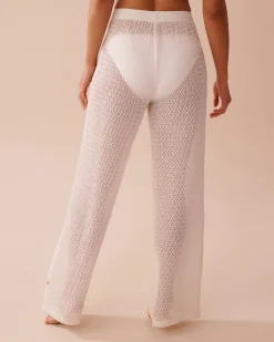 la Vie en Rose Texture Play|On Neutral Ground>Crochet Pants Coconut Milk
