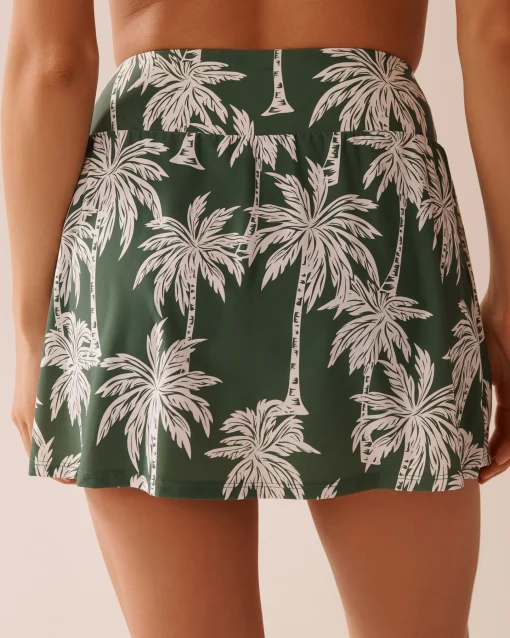 la Vie en Rose Bottoms>Skirt Bikini Bottom Khaki Palm