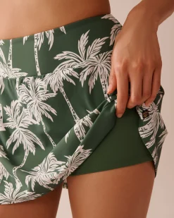 la Vie en Rose Bottoms></noscript>Skirt Bikini Bottom Khaki Palm
