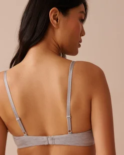 la Vie en Rose T-shirt Bras|Demi Cup>Lightly Lined Demi Modal Bra Grey