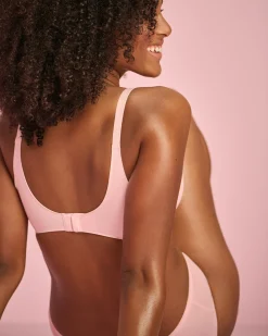 la Vie en Rose T-shirt Bras|Sleek Back>Lightly Lined Sleek Back Bra Pink