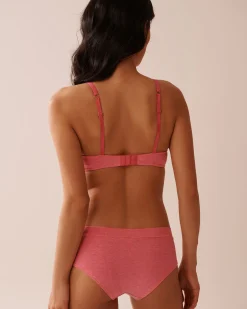 la Vie en Rose T-shirt Bras|Demi Cup>Lightly Lined Wireless Cotton Bra Watermelon Pink