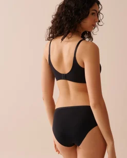 la Vie en Rose Sleek Back|Full Coverage>Lightly Lined Wireless Sleek Back Bra Black