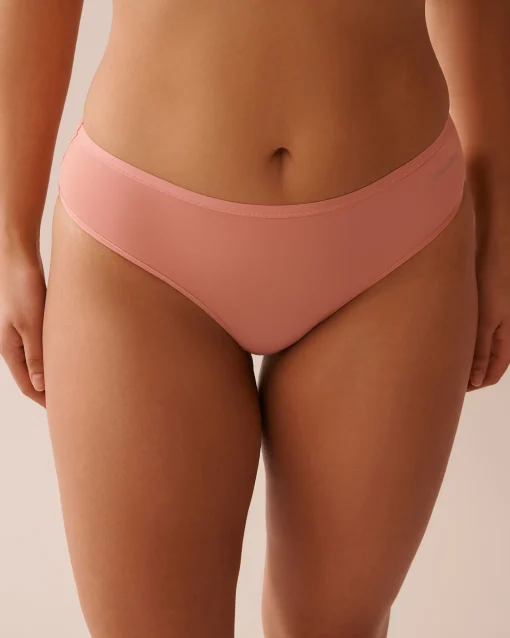 la Vie en Rose Bikini>Microfiber Sleek Back Bikini Panty Salmon Pink