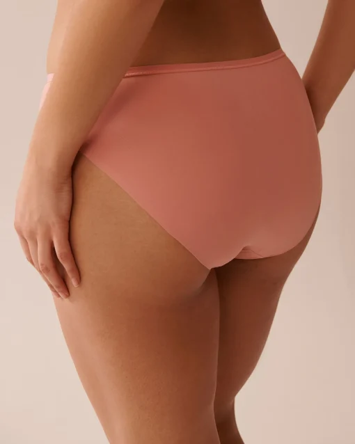 la Vie en Rose Bikini>Microfiber Sleek Back Bikini Panty Salmon Pink