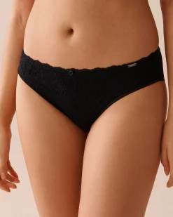la Vie en Rose Bikini>Microfiber Sleek Back Bikini Panty Black
