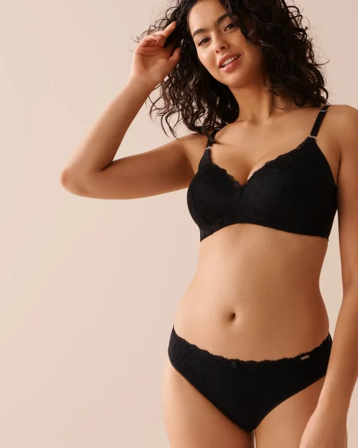 la Vie en Rose Bikini>Microfiber Sleek Back Bikini Panty Black