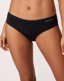 la Vie en Rose Bikini>Microfiber Sleek Back Bikini Panty Black