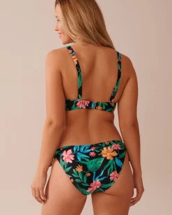 la Vie en Rose Supportive Swimwear|D Cups>Pleated D Cup Plunge Bikini Top Midnight Tropics