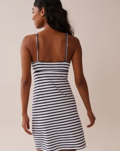 la Vie en Rose The Peachy Dream Collection|Nightshirts>Nautical Stripe Super Soft Nightie Nautical Stripes