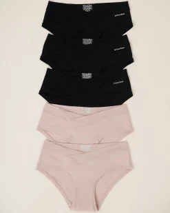 la Vie en Rose Panty Packs|Hiphugger>5-Pack Perfect Fit Hiphugger Panty Black/Shadow Grey