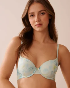 la Vie en Rose Demi Cup|Push-up>Push-up Demi Bra Blue Rose