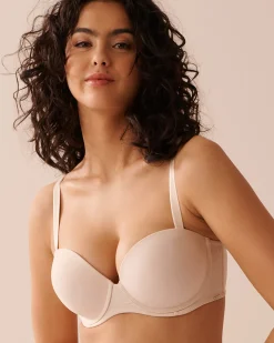 la Vie en Rose Summer Bras|Push-up></noscript>Push-up Strapless Demi Bra Champagne