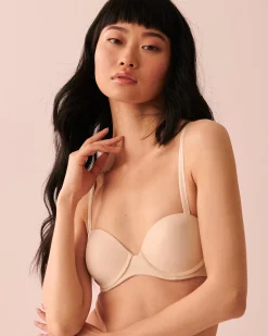la Vie en Rose Summer Bras|Push-up></noscript>Push-up Strapless Demi Bra Champagne