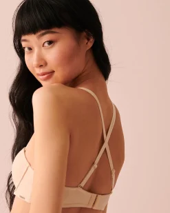la Vie en Rose Summer Bras|Push-up></noscript>Push-up Strapless Demi Bra Champagne
