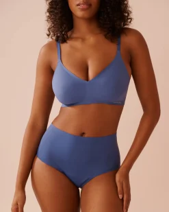 la Vie en Rose Period Panties|Bikini></noscript>Regular Absorbency Bikini Period Panty Grey Blue
