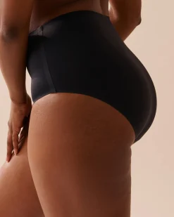 la Vie en Rose Period Panties|High Waist>Regular Absorbency High Waist Bikini Period Panty Black