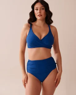 la Vie en Rose A Splashing Escape|Supportive Swimwear></noscript>Recycled Fibers D Cup Bralette Bikini Top Royal Blue