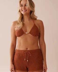 la Vie en Rose Texture Play|On Neutral Ground></noscript>Crochet Swim Shorts Terracotta